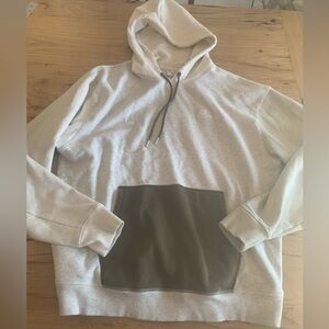 Champion Color Block Hoodie Sweatshirt Cream Green‎ Gray Women’s Large Preloved